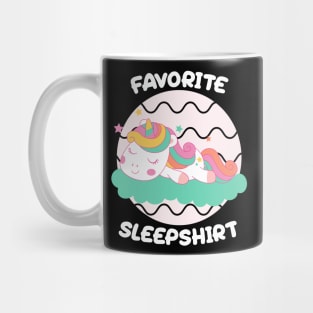 Cute Little Unicorn Sleeping Nap Favorite Sleep time Pajama Mug